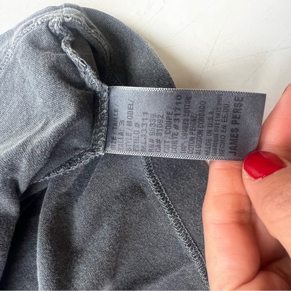 James perse women’s cotton gray shirt 3 L58-28 - Picture 6 of 6